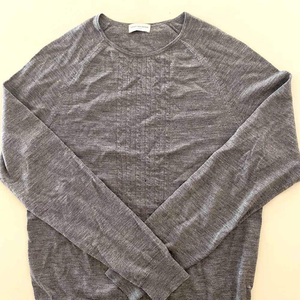 Dries Van Noten gray sweater